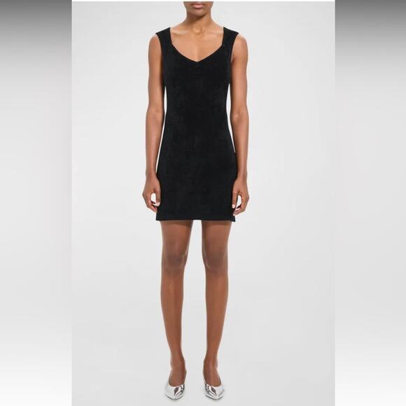 Theory Sleeveless Body-Con Mini Velvet Dress - Picture 1 of 8